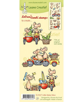 Leane Creatief LeCreaDesign Combi Clear Stamp Little Motor Mice (55.9327) (DISCONTINUED)