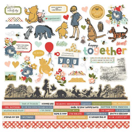 Simple Stories Say Cheese Classic Pooh Cardstock Stickers (23902)