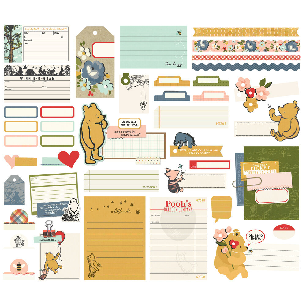 Simple Stories Say Cheese Classic Pooh Journal Bits & Pieces (23922)