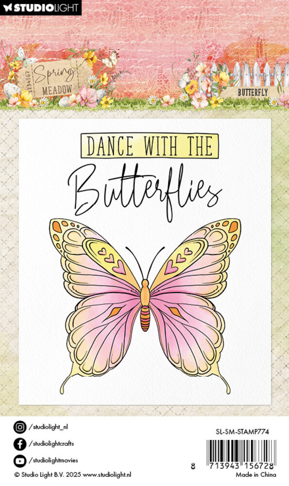 Studio Light Spring Meadow Clear Stamp Butterfly (SL-SM-STAMP774) (DISCONTINUED)