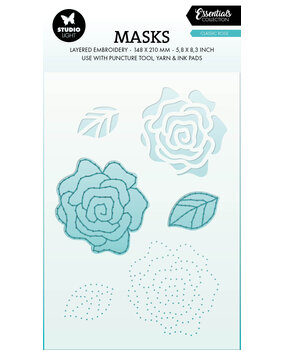 Studio Light Classic Rose Essentials Mask Layered Embroidery (SL-ES-MASK345) (DISCONTINUED)