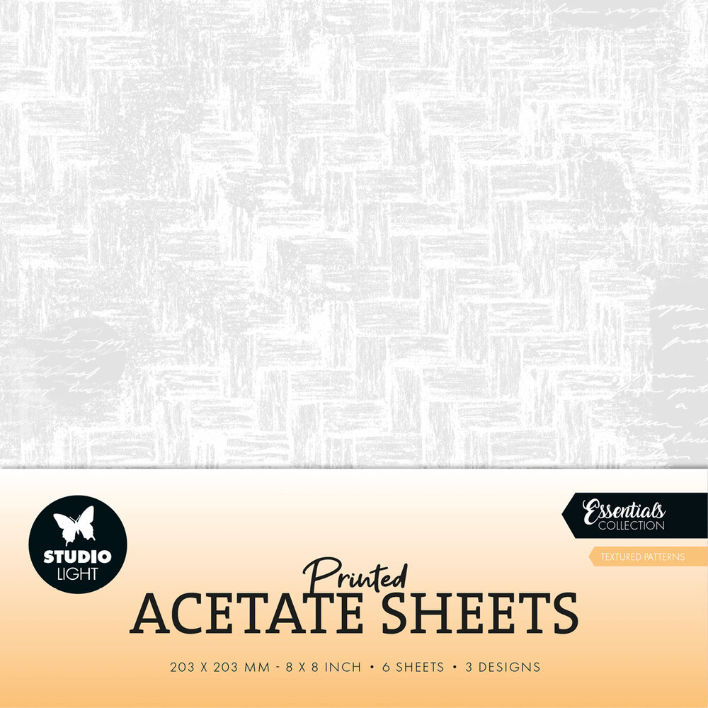 Studio Light Textured Patterns 8x8 Inch Printed Acetate Sheets (SL-ES-ACS11) (DISCONTINUED) Studio Light Textured Patterns 8x8 Inch Printed Acetate Sheets (SL-ES-ACS11) (DISCONTINUED)