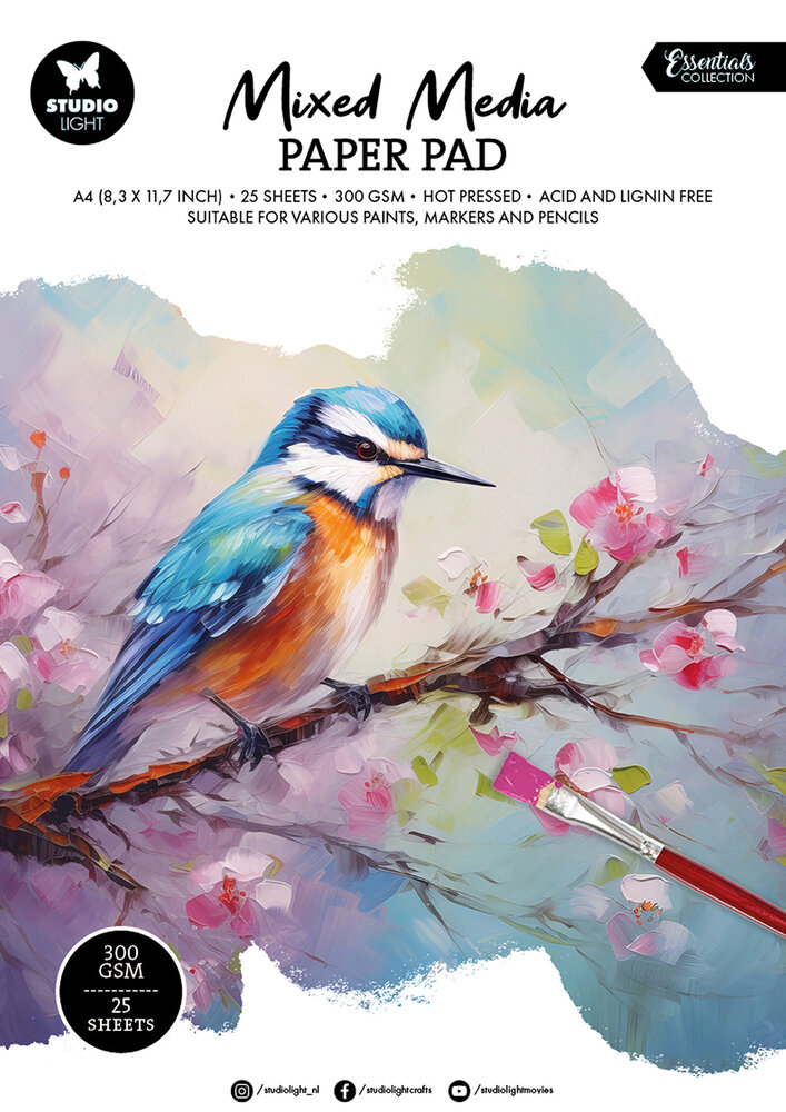 Studio Light Mixed Media A4 Paper Pad (SL-CO-PP281) (BASIC) Studio Light Mixed Media A4 Paper Pad (SL-CO-PP281) (BASIC)