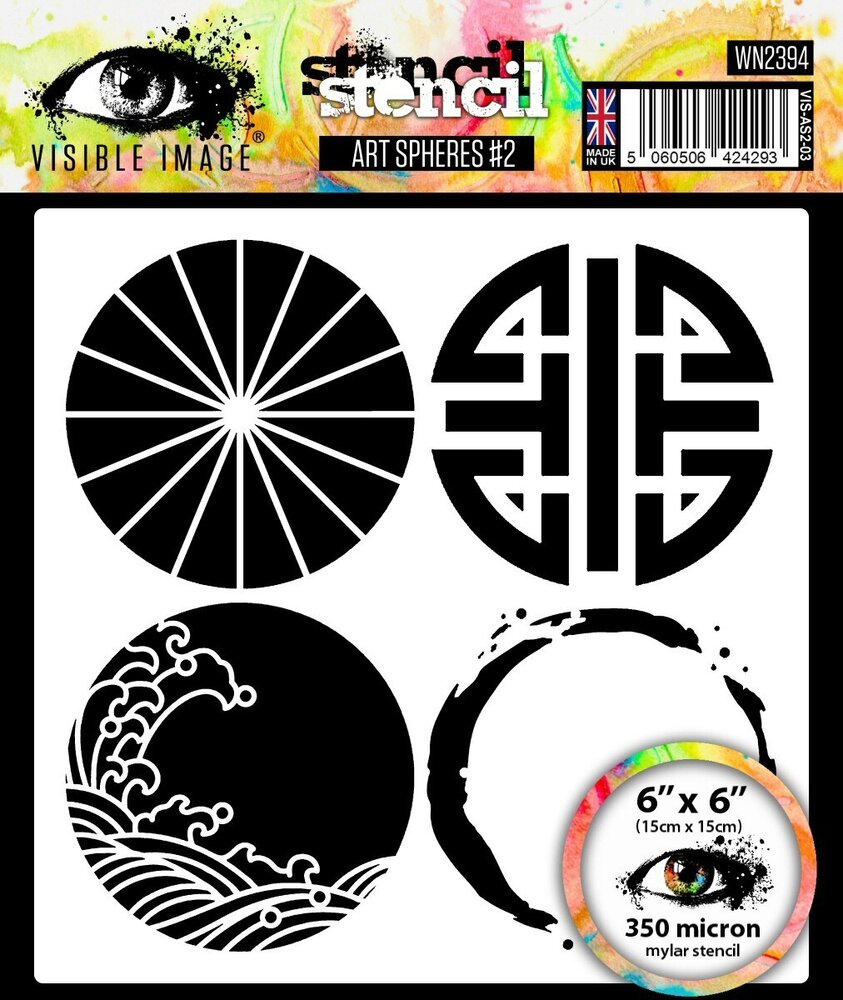 Visible Image Art Spheres #2 6x6 Inch Stencil (VIS-AS2-03)