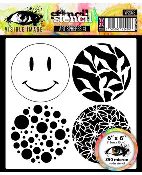Visible Image Art Spheres #1 6x6 Inch Stencil (VIS-AS1-03)