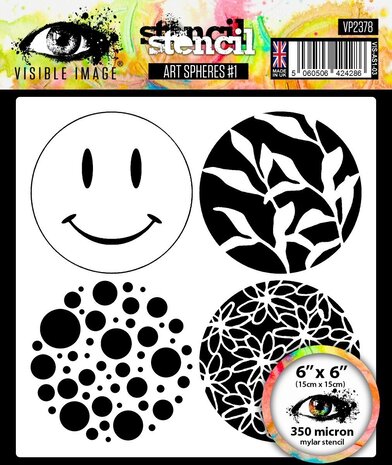 Visible Image Art Spheres #1 6x6 Inch Stencil (VIS-AS1-03)