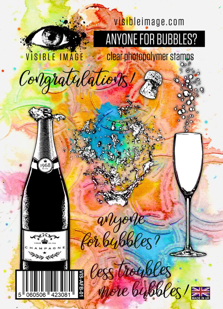 Visible Image Anyone For Bubbles A6 Stamp Set (VIS-AFB-01) Visible Image Anyone For Bubbles A6 Stamp Set (VIS-AFB-01)
