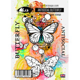 Visible Image Antisocial Butterfly A6 Stamp Set (VIS-ANB-01)