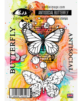 Visible Image Antisocial Butterfly A6 Stamp Set (VIS-ANB-01)