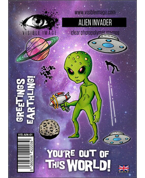 Visible Image Alien Invader A6 Stamp Set (VIS-AIN-01)
