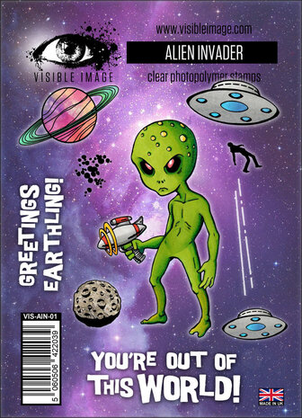 Visible Image Alien Invader A6 Stamp Set (VIS-AIN-01) Visible Image Alien Invader A6 Stamp Set (VIS-AIN-01)