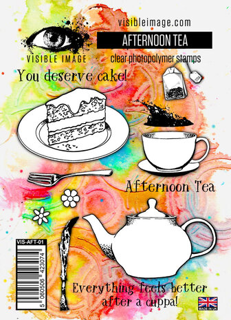 Visible Image Afternoon Tea A6 Stamp Set (VIS-AFT-01) Visible Image Afternoon Tea A6 Stamp Set (VIS-AFT-01)