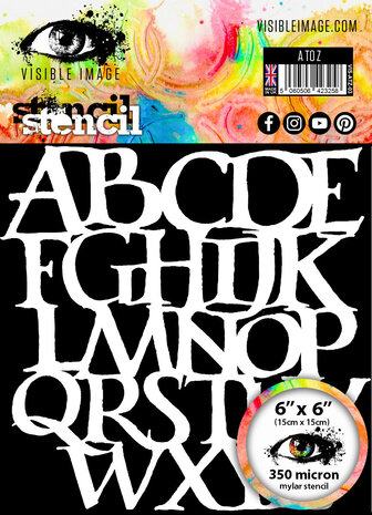 Visible Image A to Z 6x6 Inch Stencil (VIS-ATZ-03)