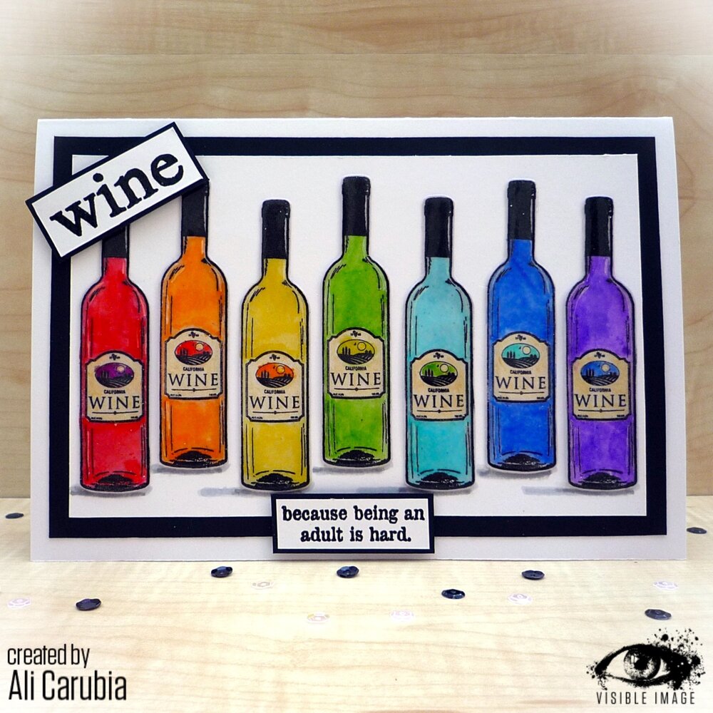 Visible Image 99% Chance Of Wine A6 Stamp Set (VIS-COW-01) Visible Image 99% Chance Of Wine A6 Stamp Set (VIS-COW-01)
