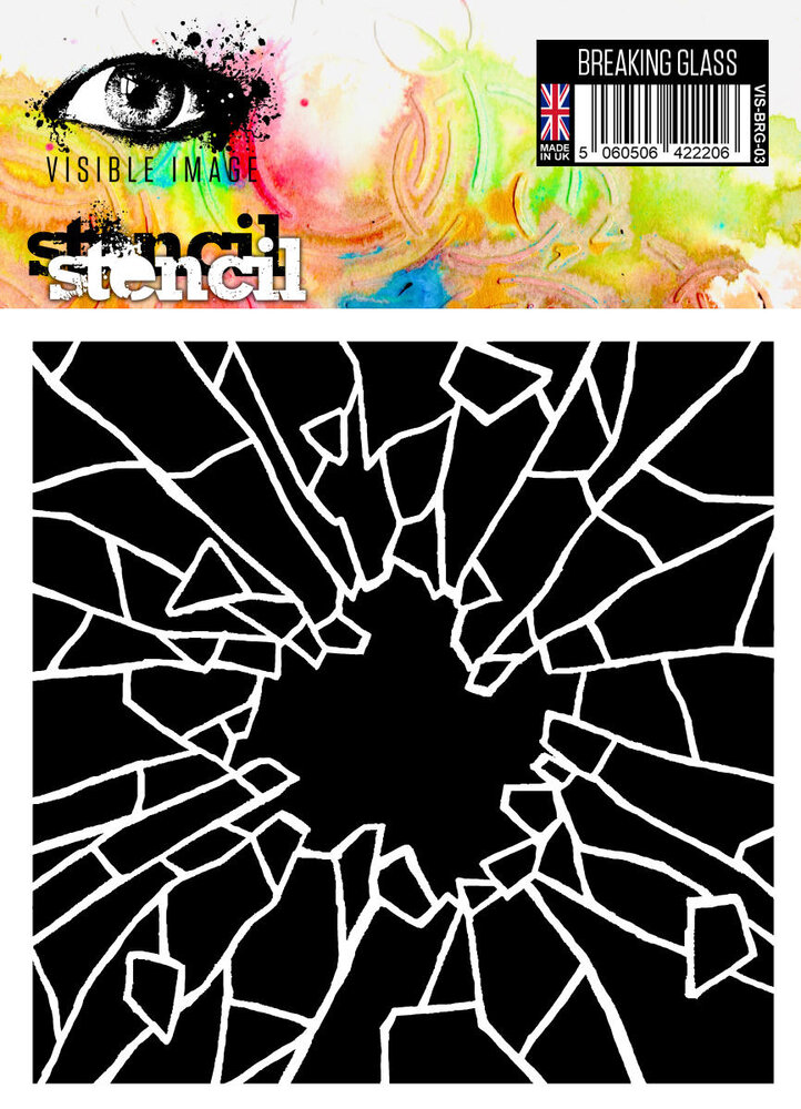 Visible Image Breaking Glass 6x6 Inch Stencil (VIS-BRG-03) Visible Image Breaking Glass 6x6 Inch Stencil (VIS-BRG-03)