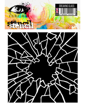 Visible Image Breaking Glass 6x6 Inch Stencil (VIS-BRG-03) Visible Image Breaking Glass 6x6 Inch Stencil (VIS-BRG-03)