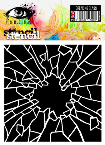 Visible Image Breaking Glass 6x6 Inch Stencil (VIS-BRG-03) Visible Image Breaking Glass 6x6 Inch Stencil (VIS-BRG-03)