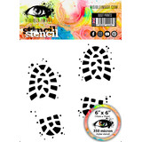 Visible Image Boot Prints 6x6 Inch Stencil (VIS-BPS-03)