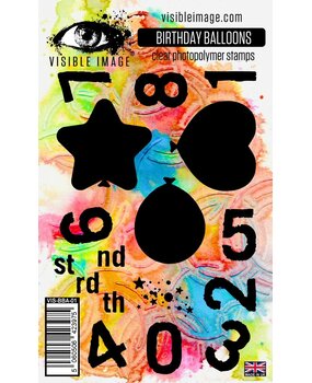 Visible Image Birthday Balloons A6 Stamp Set (VIS-BBA-01)