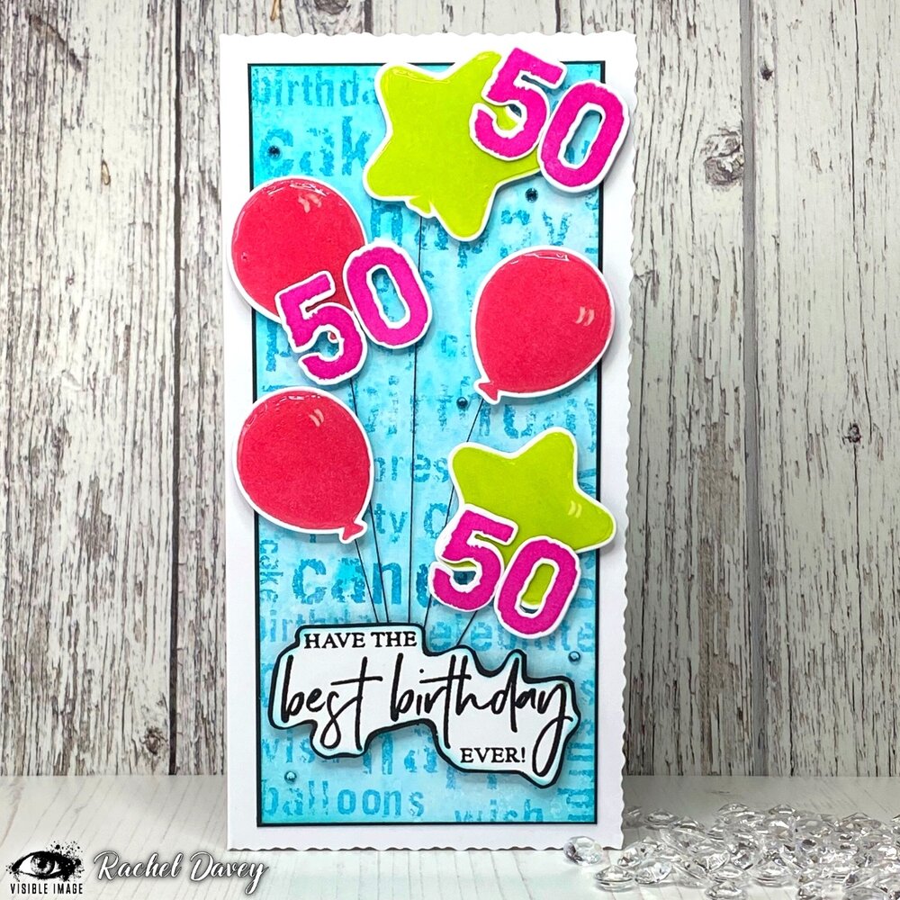 Visible Image Birthday Balloons A6 Stamp Set (VIS-BBA-01) Visible Image Birthday Balloons A6 Stamp Set (VIS-BBA-01)