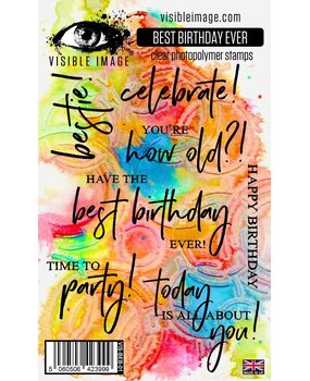 Visible Image Best Birthday Ever A6 Stamp Set (VIS-BEB-01)