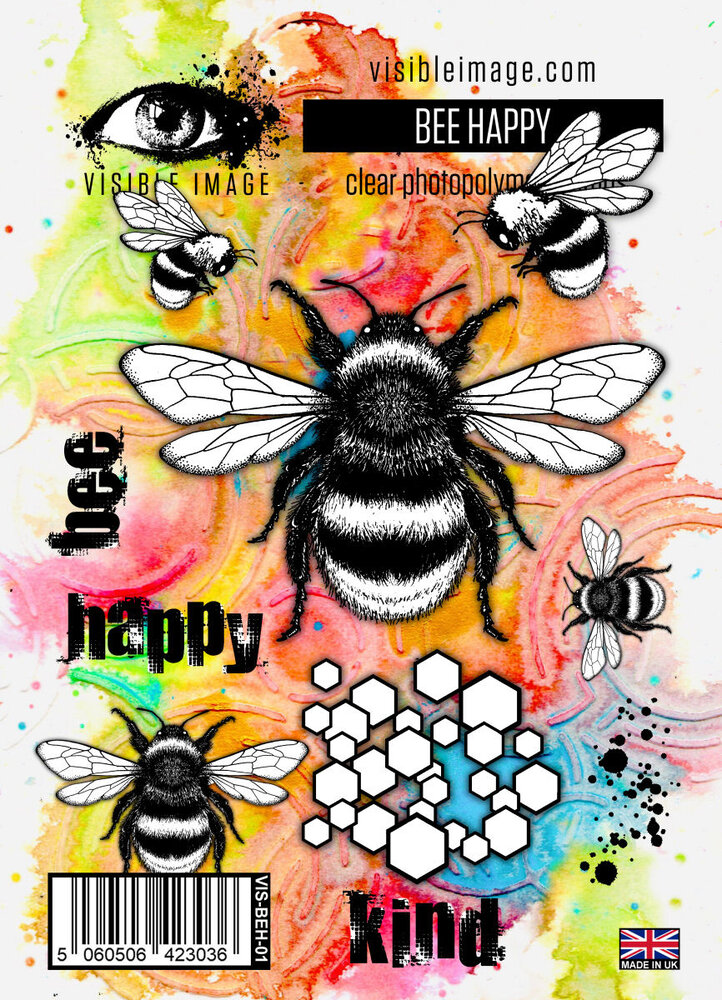 Visible Image Bee Happy A6 Stamp Set (VIS-BEH-01) Visible Image Bee Happy A6 Stamp Set (VIS-BEH-01)