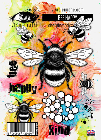 Visible Image Bee Happy A6 Stamp Set (VIS-BEH-01) Visible Image Bee Happy A6 Stamp Set (VIS-BEH-01)