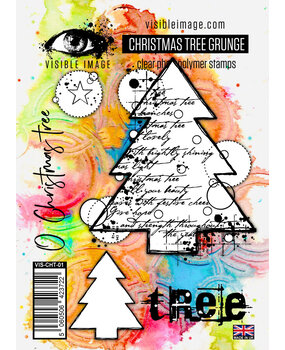 Visible Image Christmas Tree Grunge A6 Stamp Set (VIS-CHT-01)