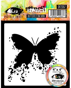 Visible Image Butterfly Ink Mini 4x4 Inch Stencil (VIS-BM4-03)