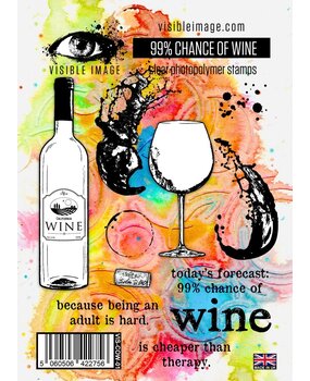 Visible Image 99% Chance Of Wine A6 Stamp Set (VIS-COW-01)