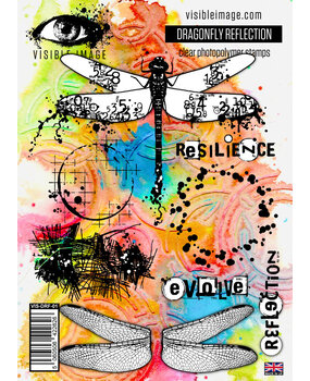 Visible Image Dragonfly Reflection A5 Stamp Set (VIS-DRF-01)