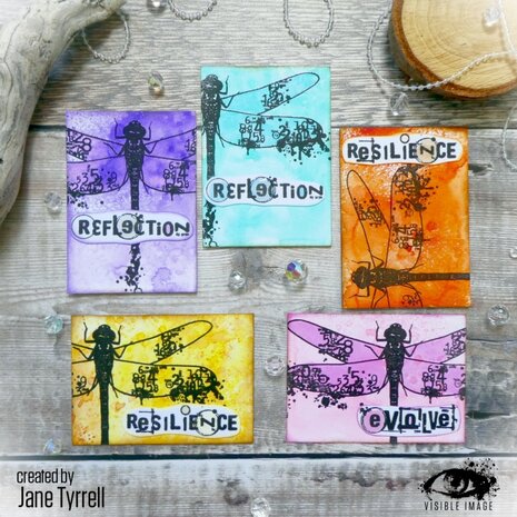 Visible Image Dragonfly Reflection A5 Stamp Set (VIS-DRF-01) Visible Image Dragonfly Reflection A5 Stamp Set (VIS-DRF-01)