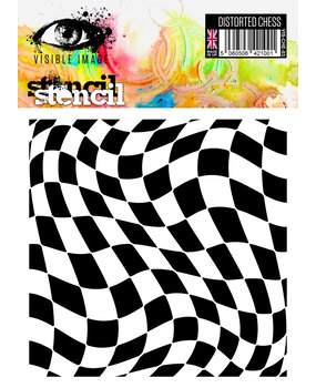 Visible Image Distorted Chess 6x6 Inch Stencil (VIS-CHE-03)