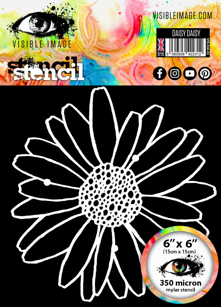 Visible Image Daisy Daisy 6x6 Inch Stencil (VIS-DAI-03)