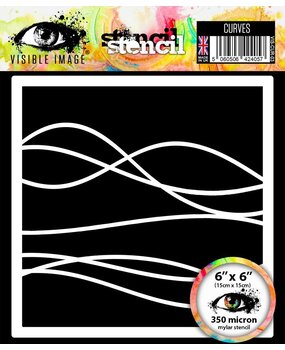Visible Image Curves 6x6 Inch Stencil (VIS-CUR-03) Visible Image Curves 6x6 Inch Stencil (VIS-CUR-03)