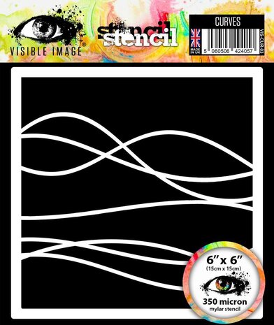 Visible Image Curves 6x6 Inch Stencil (VIS-CUR-03) Visible Image Curves 6x6 Inch Stencil (VIS-CUR-03)