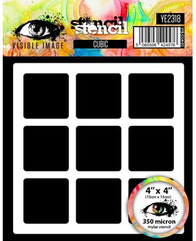 Visible Image Cubic 4x4 Inch Stencil (VIS-CU4-03)