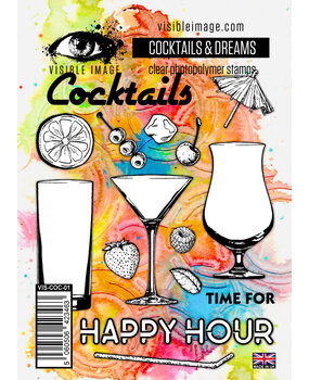 Visible Image Cocktails & Dreams A6 Stamp Set (VIS-COC-01)