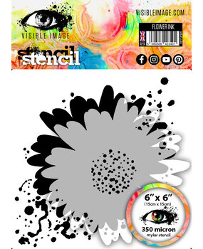 Visible Image Flower Ink 6x6 Inch Stencil (VIS-FLI-03)