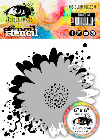 Visible Image Flower Ink 6x6 Inch Stencil (VIS-FLI-03) Visible Image Flower Ink 6x6 Inch Stencil (VIS-FLI-03)