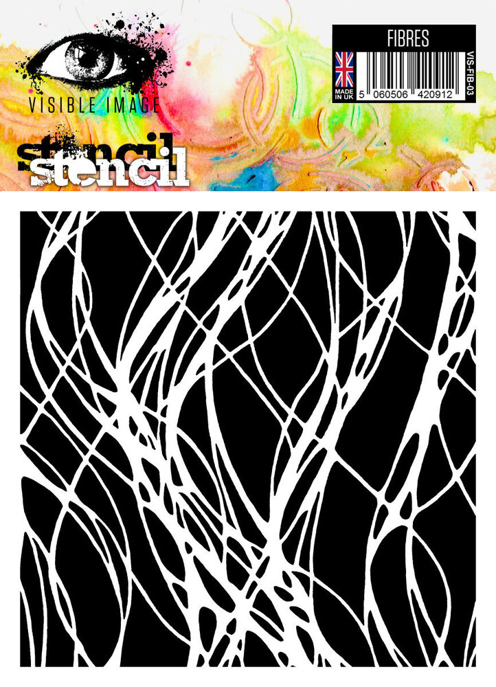 Visible Image Fibres 6x6 Inch Stencil (VIS-FIB-03) Visible Image Fibres 6x6 Inch Stencil (VIS-FIB-03)