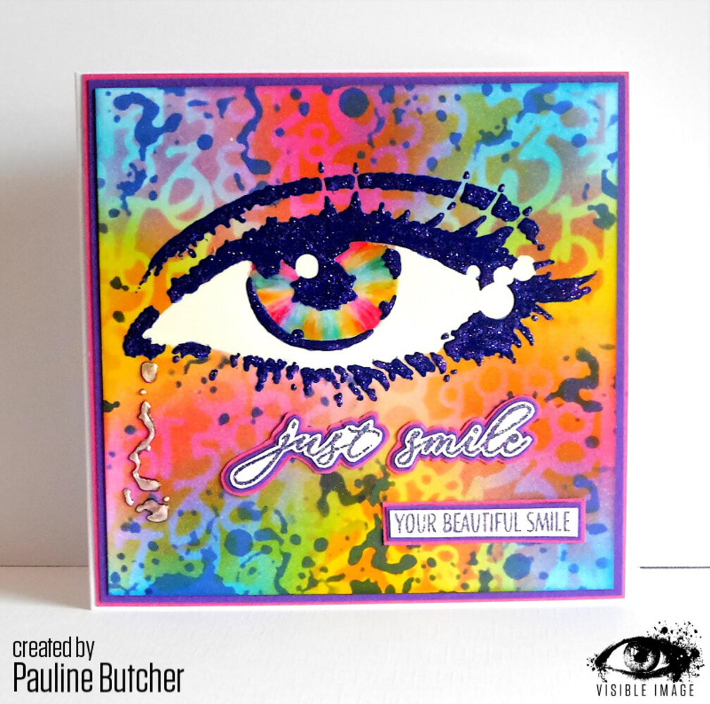 Visible Image Eye Contact 6x6 Inch Stencil (VIS-EYC-03) Visible Image Eye Contact 6x6 Inch Stencil (VIS-EYC-03)