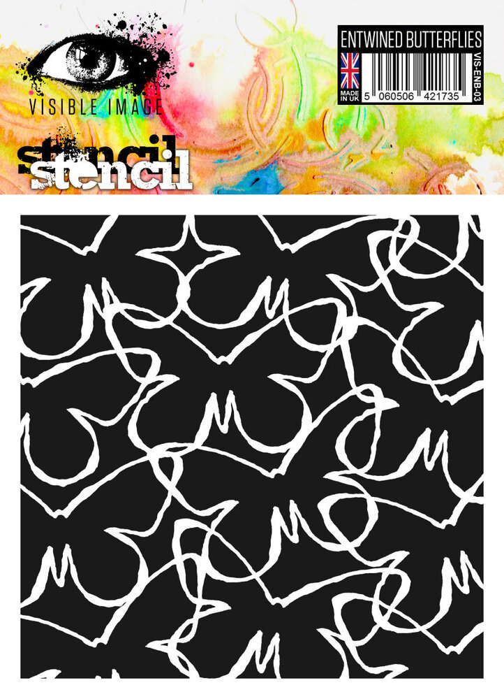 Visible Image Entwined Butterflies 6x6 Inch Stencil (VIS-ENB-03) Visible Image Entwined Butterflies 6x6 Inch Stencil (VIS-ENB-03)