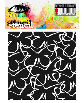 Visible Image Entwined Butterflies 6x6 Inch Stencil (VIS-ENB-03)