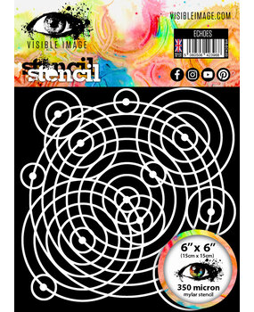 Visible Image Echoes 6x6 Inch Stencil (VIS-ECH-03)