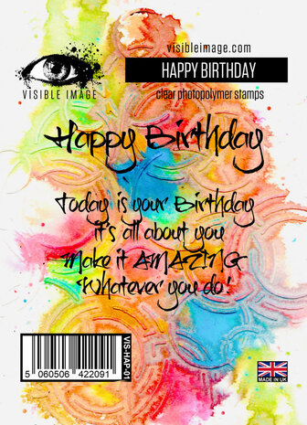 Visible Image Happy Birthday A7 Stamp Set (VIS-HAP-01) Visible Image Happy Birthday A7 Stamp Set (VIS-HAP-01)