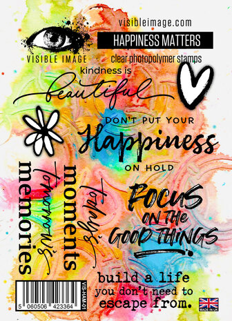 Visible Image Happiness Matters A6 Stamp Set (VIS-HAM-01) Visible Image Happiness Matters A6 Stamp Set (VIS-HAM-01)