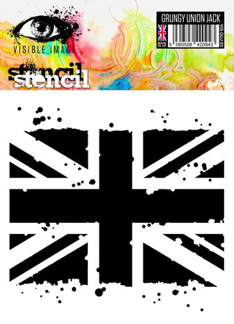 Visible Image Grungy Union Jack 6x6 Inch Stencil (VIS-GUJ-03) Visible Image Grungy Union Jack 6x6 Inch Stencil (VIS-GUJ-03)