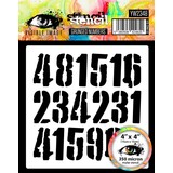 Visible Image Grunged Numbers 4x4 Inch Stencil (VIS-GN4-03)