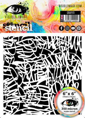 Visible Image Graffiti 6x6 Inch Stencil (VIS-GRA-03) Visible Image Graffiti 6x6 Inch Stencil (VIS-GRA-03)